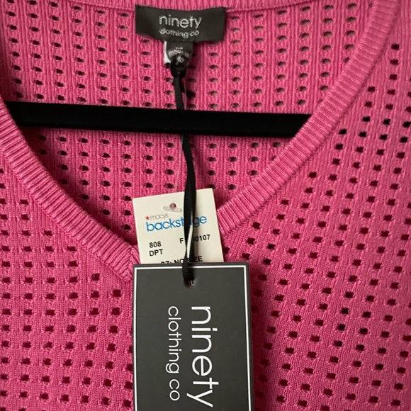 NWT Women’s Ninety Pink Sweater - Picture 2 of 3